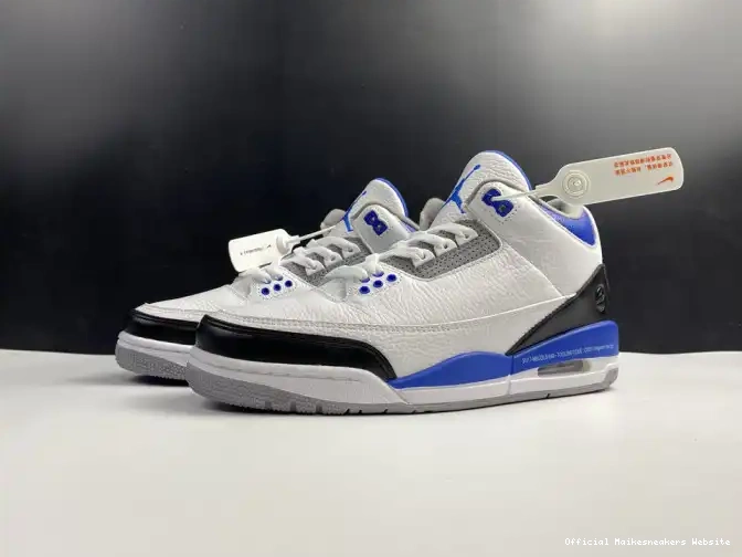 Official Maikesneakers CT8532-040 White 3 Retro Jordan Air Blue 0406